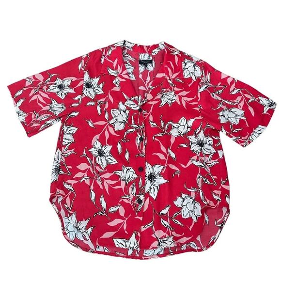 Unisex Rag & Bone Avery Floral Print Short Sleeve Button Down Shirt (Sz Medium) - Picture 1 of 9